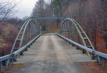 Whipple Cast and Wrought Iron Bowstring Truss Bridge