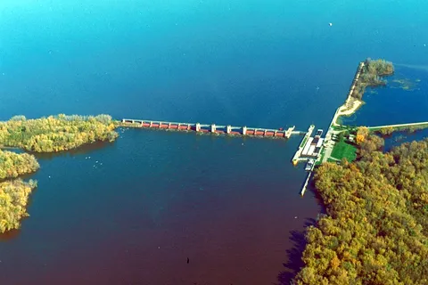 Mississippi River Lock Dam Number Thirteen